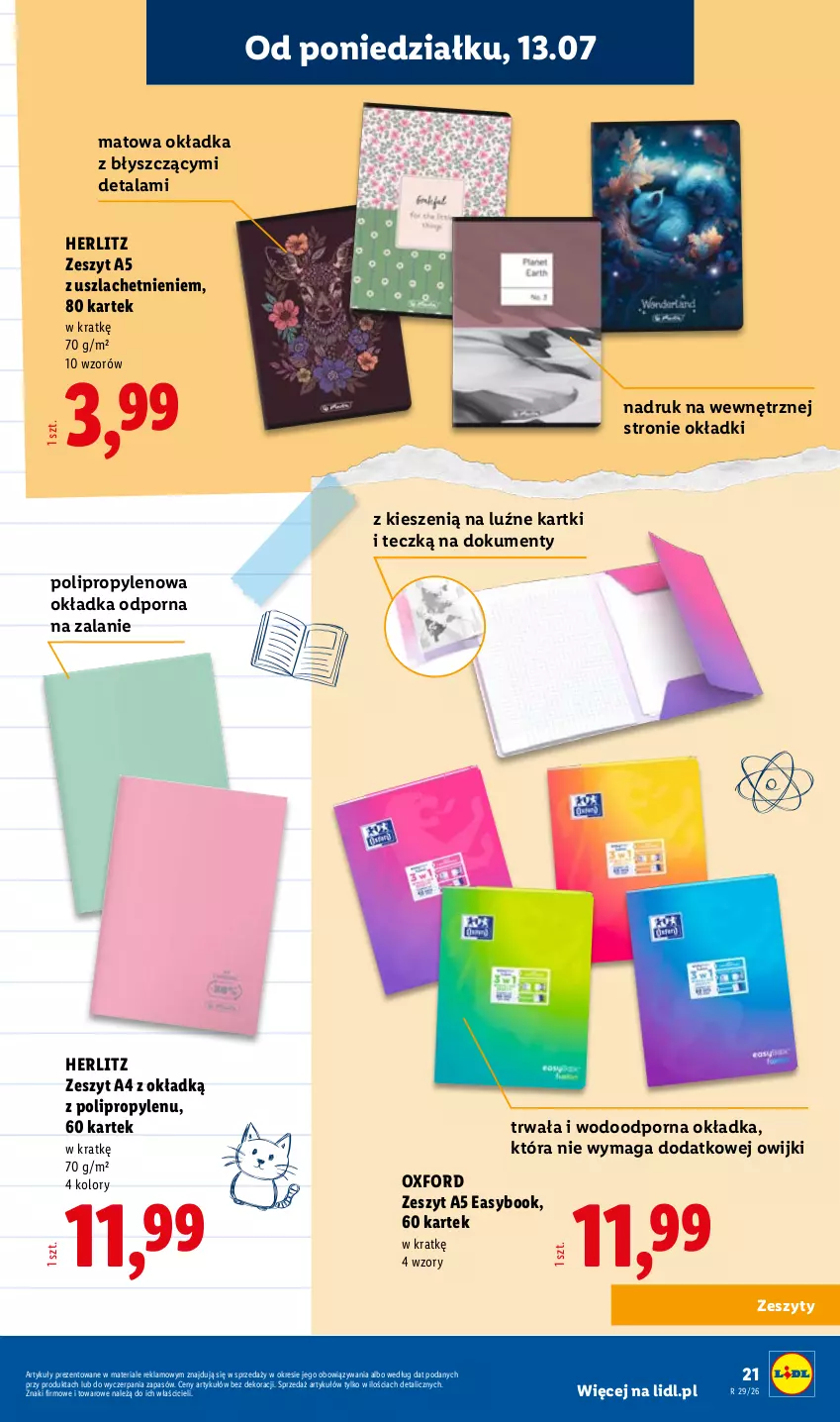 Gazetka promocyjna Lidl - Kompletna wyprawka w megacenach - ważna 11.07 do 31.07.2026 - strona 21 - produkty: Owijki, Por