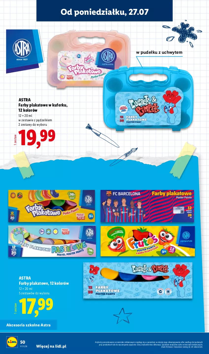 Gazetka promocyjna Lidl - Kompletna wyprawka w megacenach - ważna 11.07 do 31.07.2026 - strona 50 - produkty: Fa