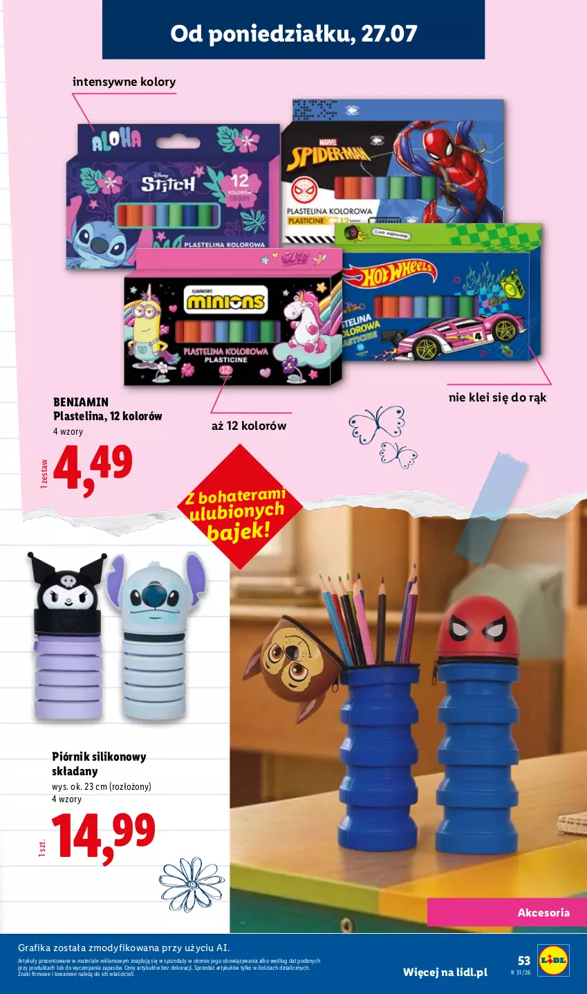 Gazetka promocyjna Lidl - Kompletna wyprawka w megacenach - ważna 11.07 do 31.07.2026 - strona 53 - produkty: Gra, Grafika, Piórnik, Plastelina, Tera
