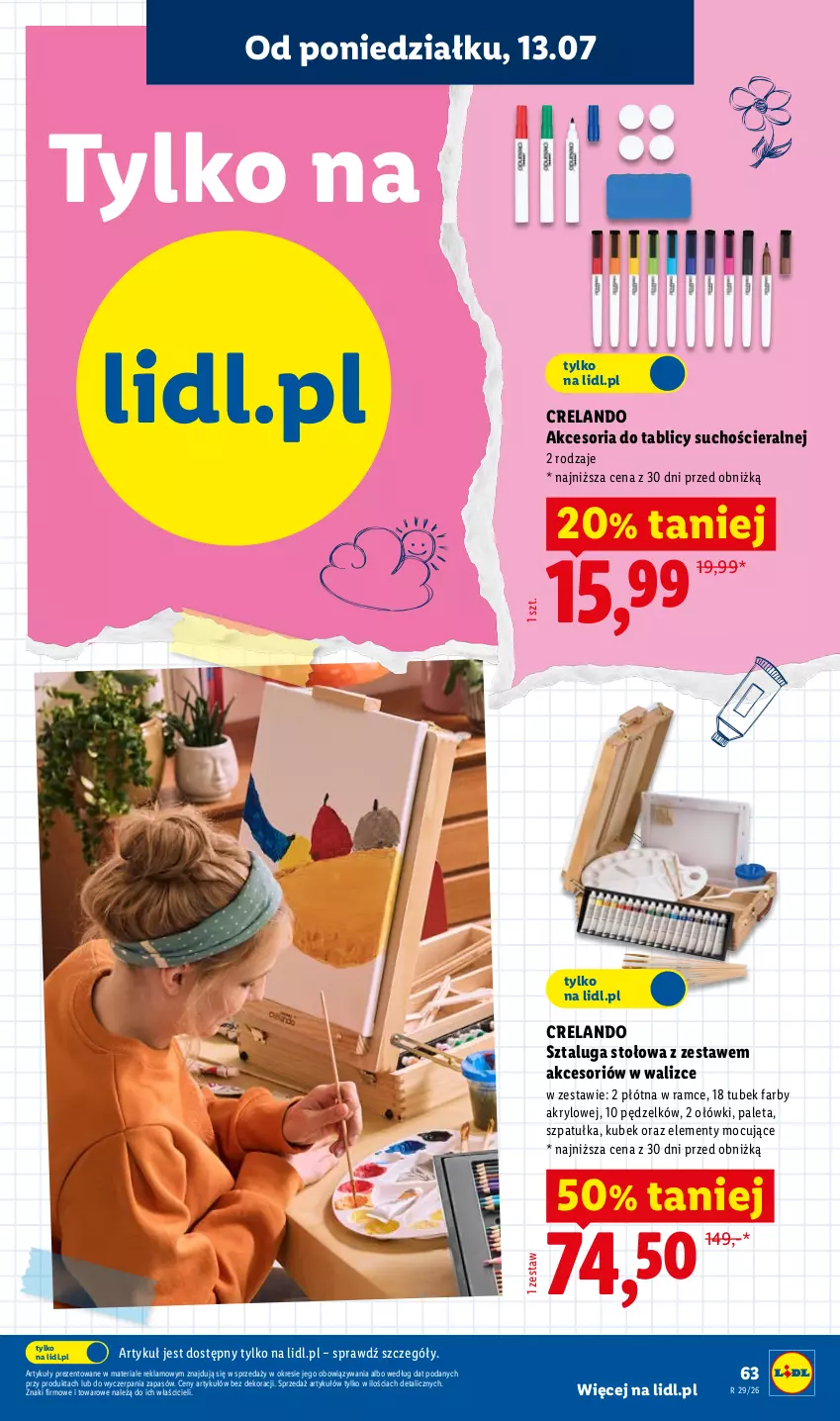 Gazetka promocyjna Lidl - Kompletna wyprawka w megacenach - ważna 11.07 do 31.07.2026 - strona 63 - produkty: Fa, Kubek, Paleta, Szpatułka