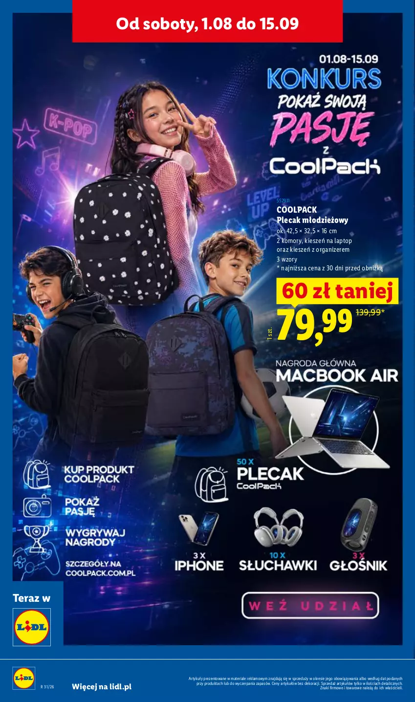 Gazetka promocyjna Lidl - Kompletna wyprawka w megacenach - ważna 11.07 do 31.07.2026 - strona 64 - produkty: Organizer, Plecak, Tera, Top