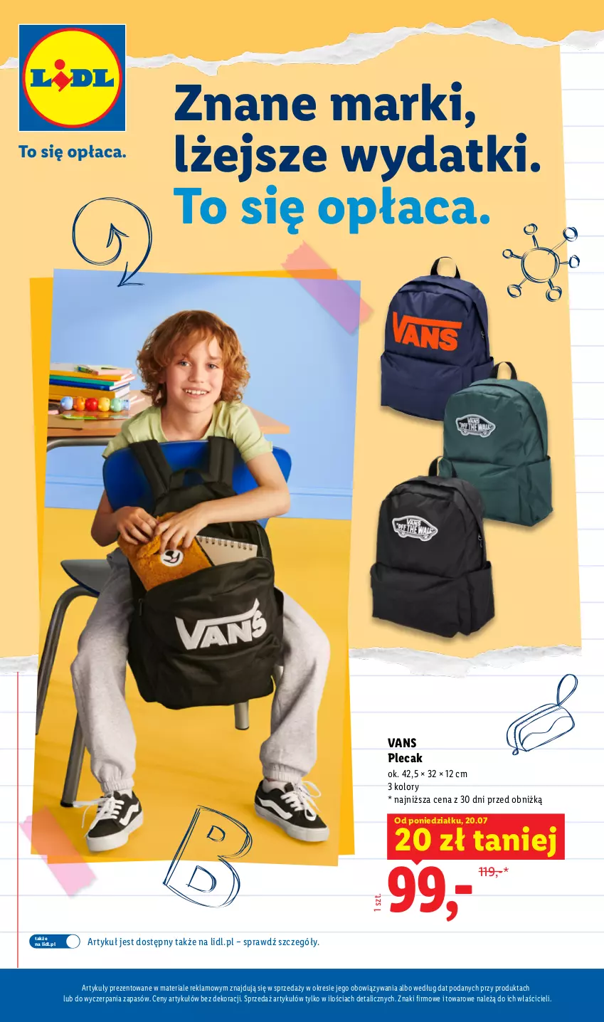 Gazetka promocyjna Lidl - Kompletna wyprawka w megacenach - ważna 11.07 do 31.07.2026 - strona 65 - produkty: Plecak