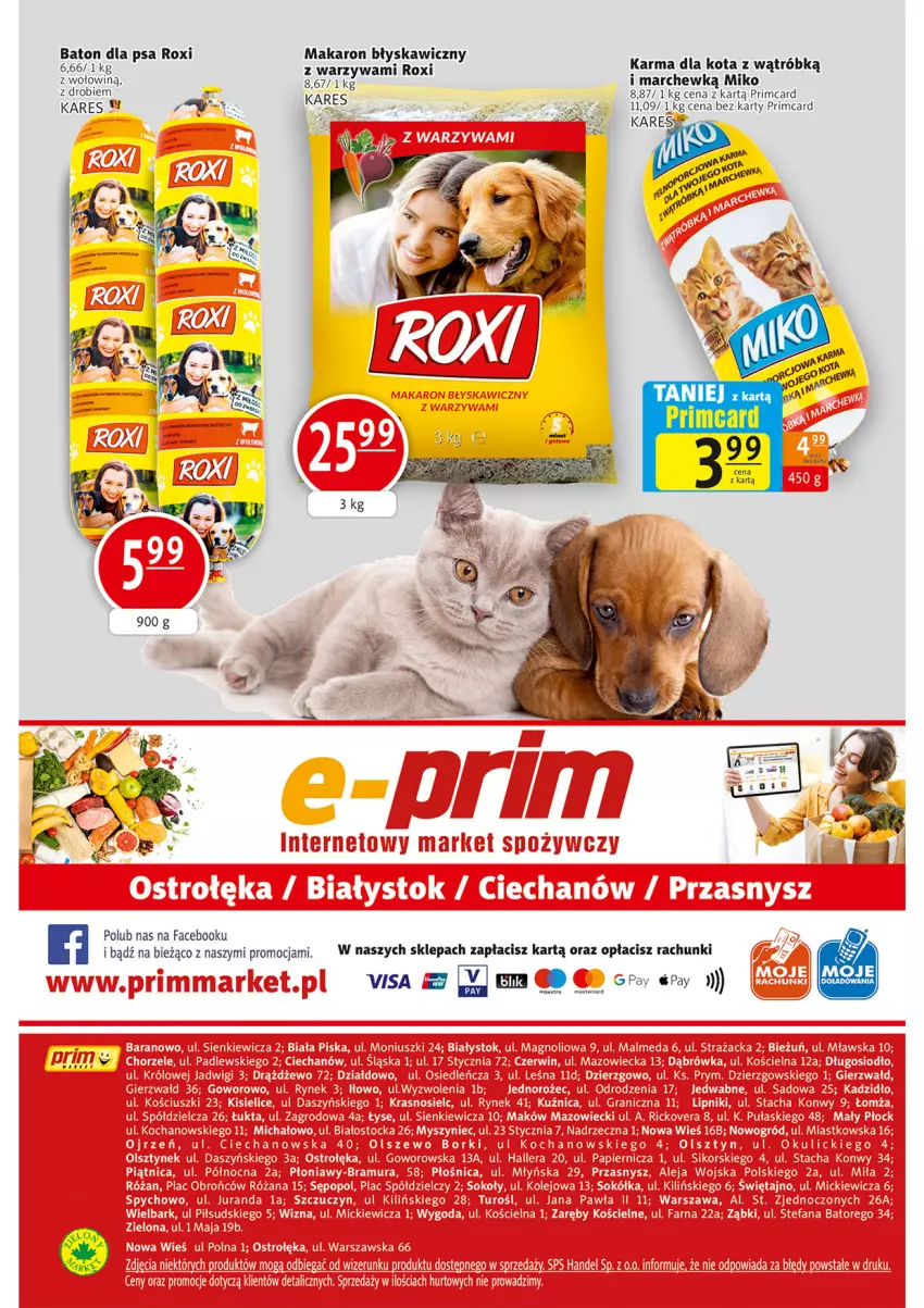 Gazetka promocyjna Prim Market - ważna 09.03 do 15.03.2023 - strona 16 - produkty: Baton, Baton dla psa, Fa, Makaron, Warzywa