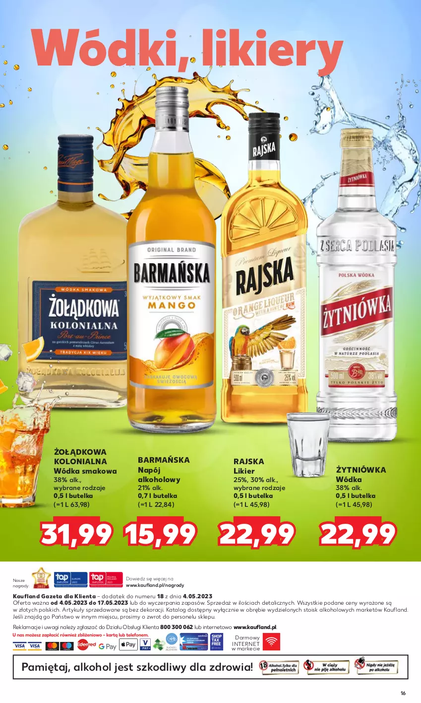 Gazetka promocyjna Kaufland - Barek Kauflandu - ważna 04.05 do 17.05.2023 - strona 16 - produkty: Likier, Mięta, Napój, Wagi, Wódka