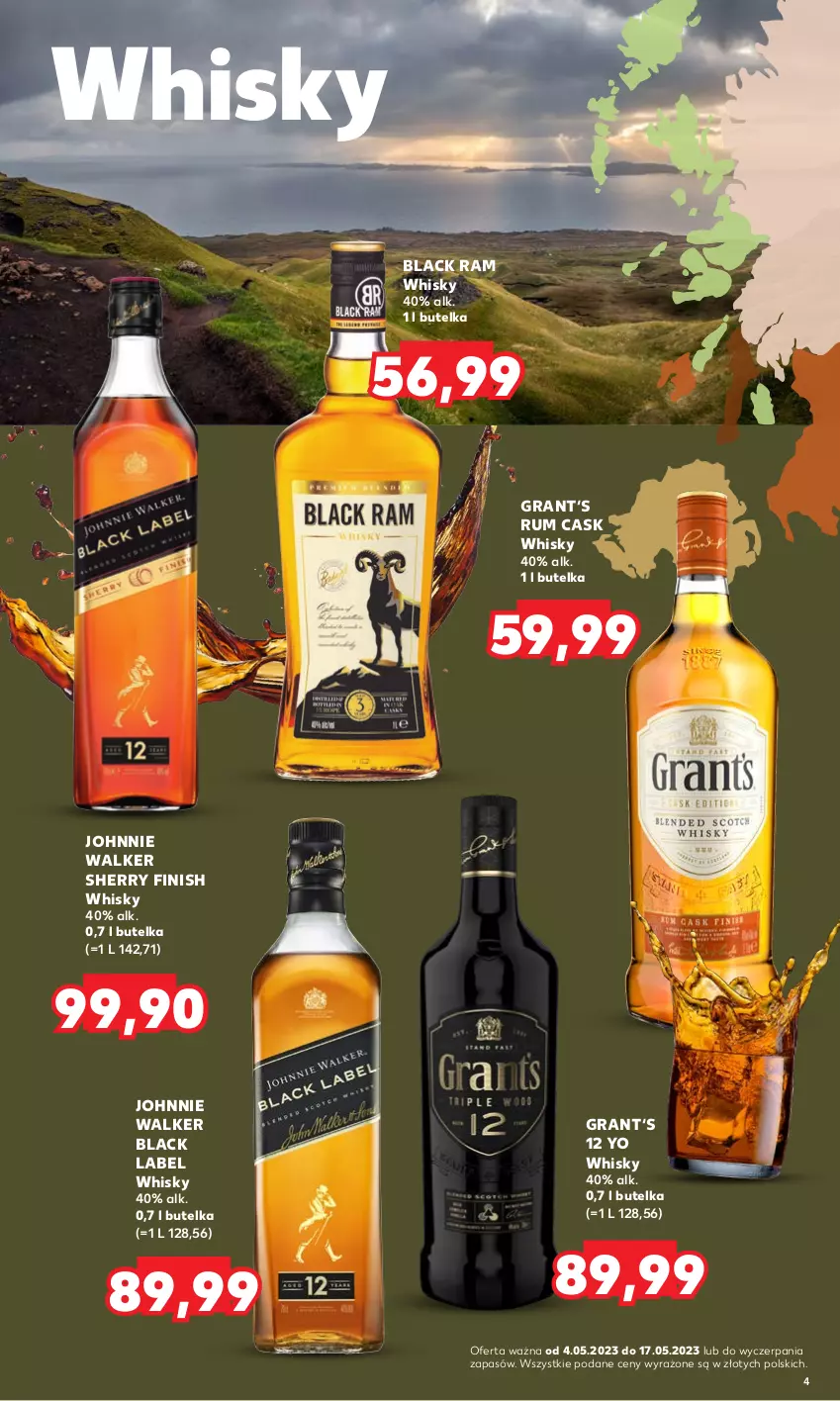 Gazetka promocyjna Kaufland - Barek Kauflandu - ważna 04.05 do 17.05.2023 - strona 4 - produkty: Finish, Gra, Johnnie Walker, Lack, Rum, Whisky