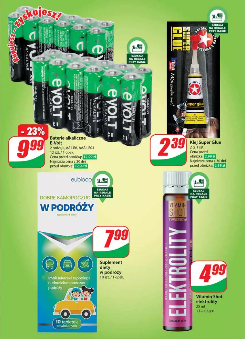 Gazetka promocyjna Dino - Gazetka 22 / 2024 - ważna 29.05 do 04.06.2024 - strona 59 - produkty: Baterie alkaliczne, Klej, Por, Suplement diety, Tablet