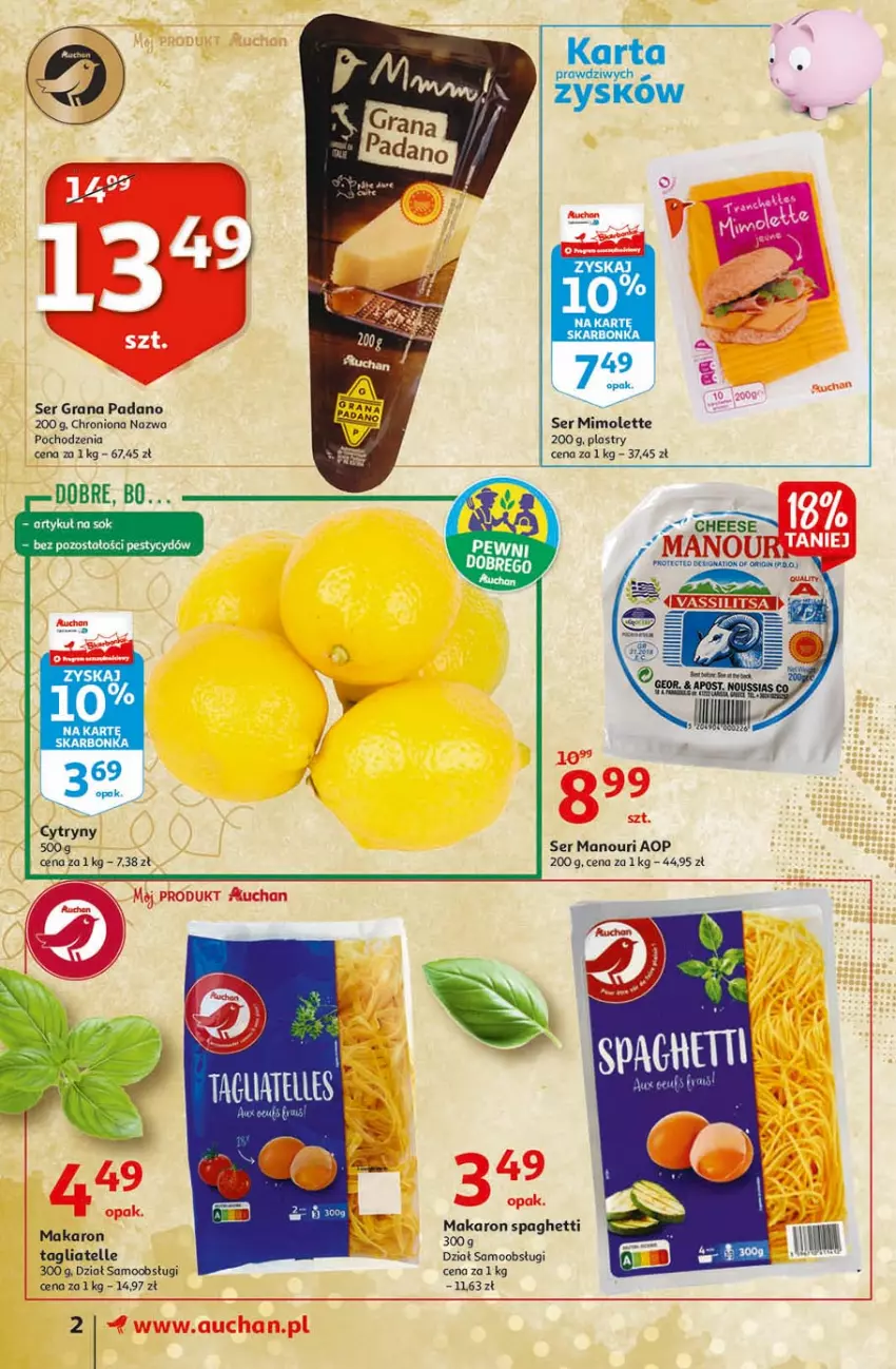 Gazetka promocyjna Auchan - 25 Urodziny #3 Supermarkety - ważna 06.05 do 13.05.2021 - strona 2 - produkty: Gra, Makaron, Mimolette, Ser, Sok, Spaghetti, Tagliatelle