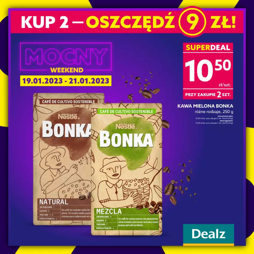 Gazetka promocyjna Dealz - JUŻ OD JUTRA!WIELKIE OSZCZĘDZANIEMocny Weekend w Dealz💜 - ważna 19.01 do 21.01.2023 - strona 2 - produkty: Kawa, Kawa mielona