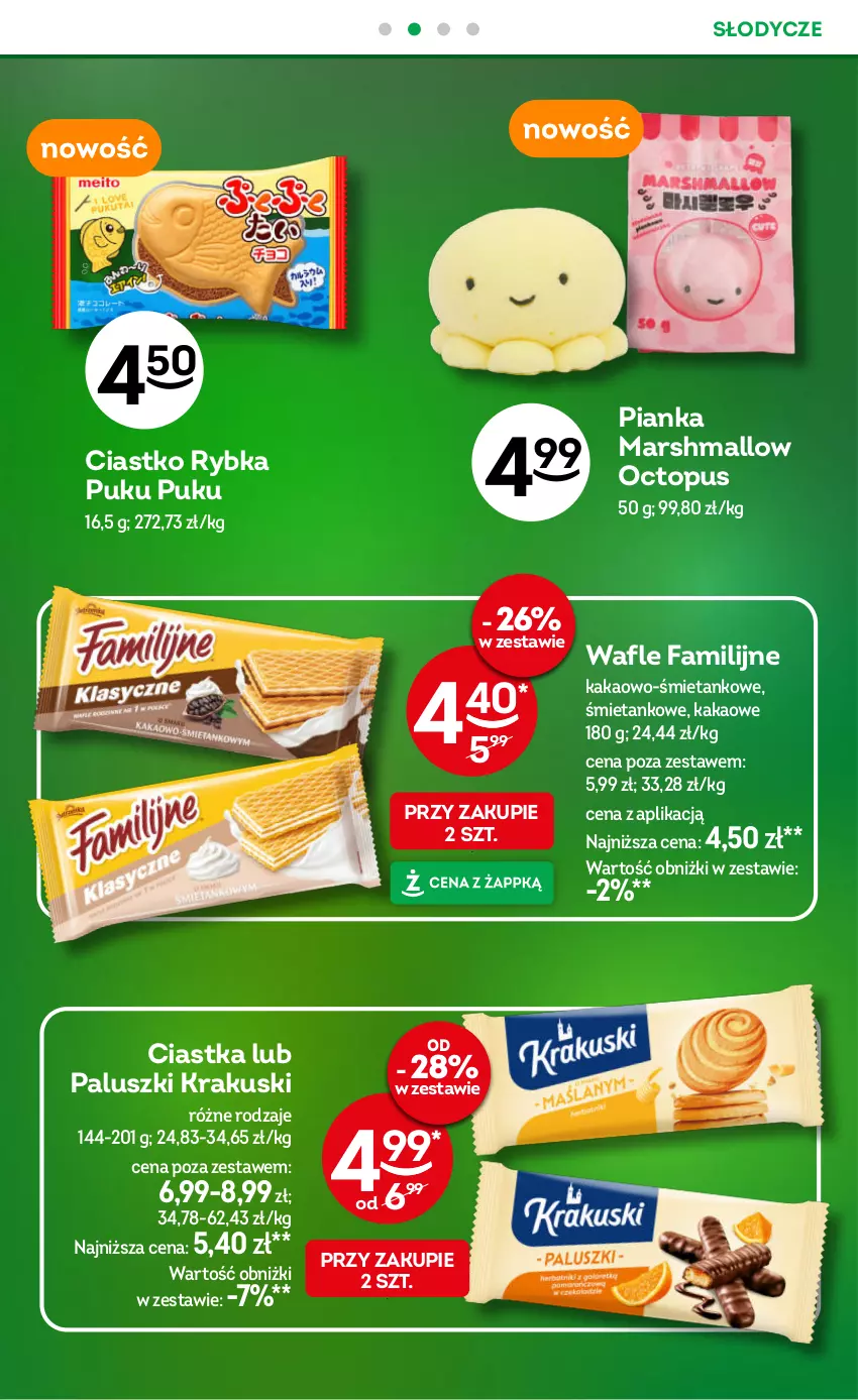 Gazetka promocyjna Żabka - gazetka-promocyjna-33-34-2026 - ważna 12.08 do 25.08.2026 - strona 29 - produkty: Ciastka, Fa, Kakao, Krakus, Krakuski, Mars, Top, Wafle
