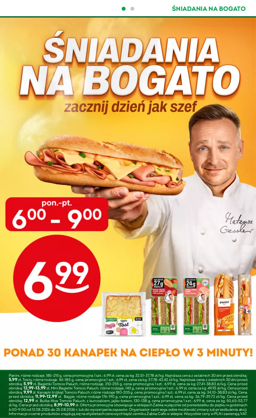Gazetka promocyjna Żabka - gazetka-promocyjna-33-34-2026 - ważna 12.08 do 25.08.2026 - strona 32 - produkty: Bajgle, Beko, Bułka, Kurczak