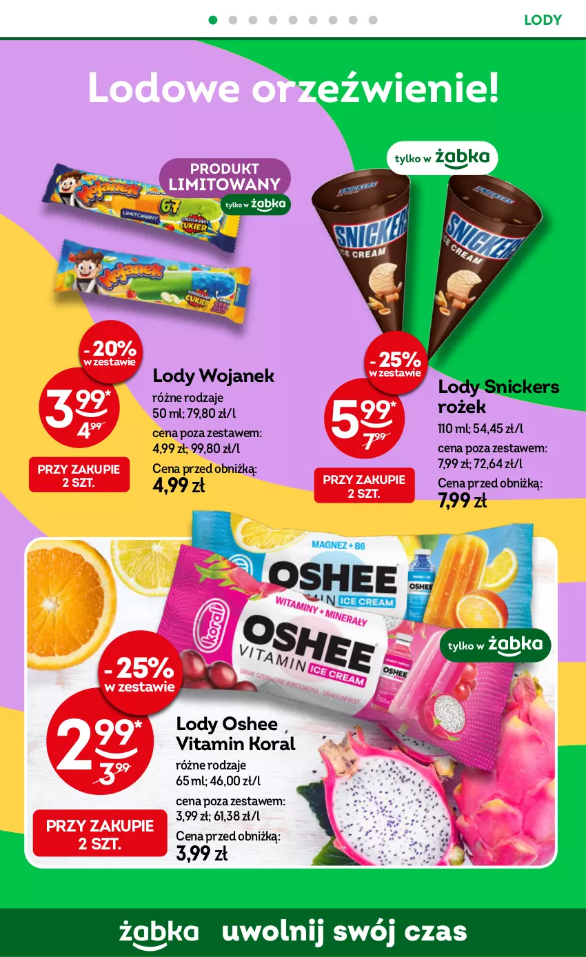 Gazetka promocyjna Żabka - gazetka-promocyjna-33-34-2026 - ważna 12.08 do 25.08.2026 - strona 52 - produkty: Lody, Oshee, Snickers