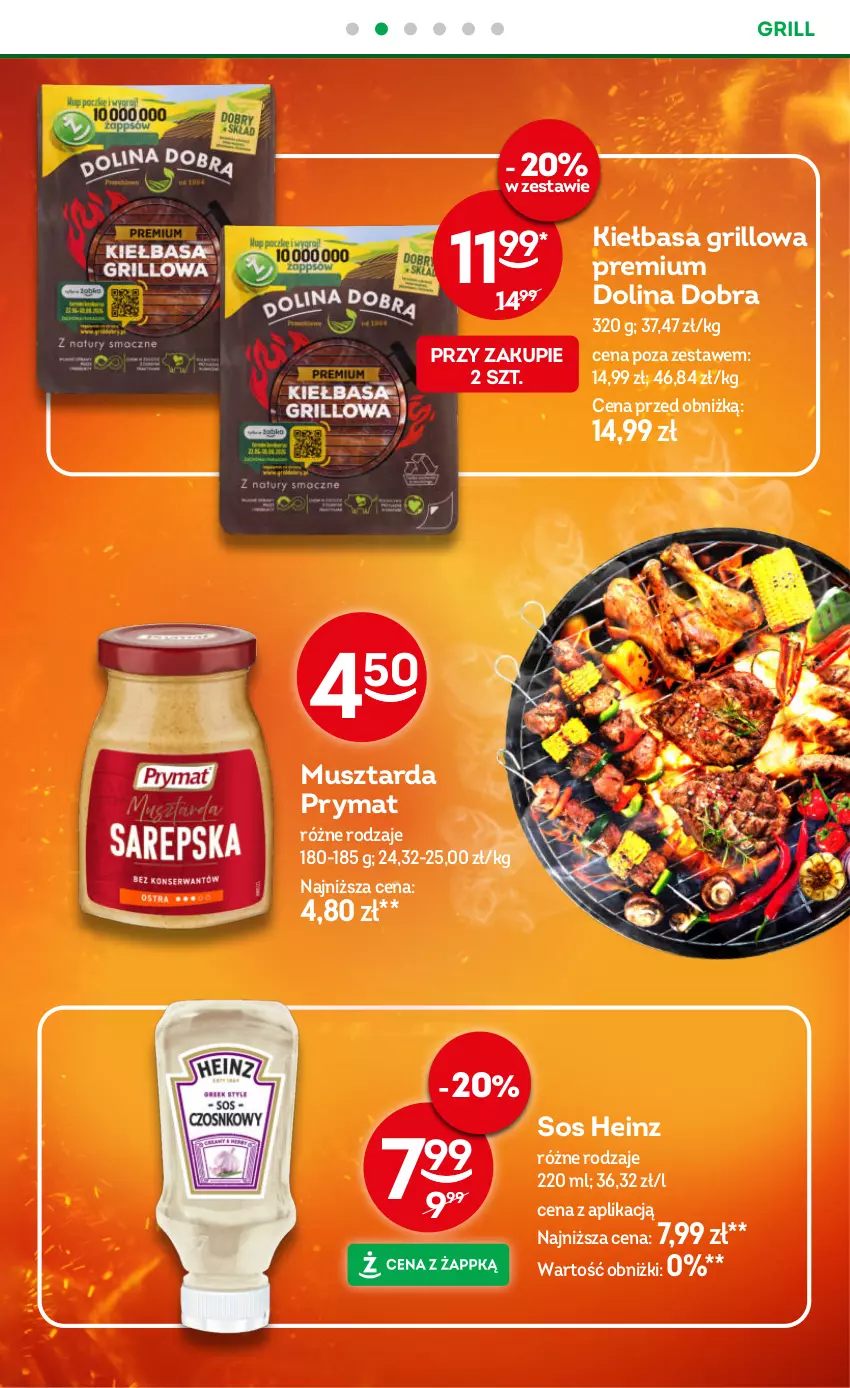 Gazetka promocyjna Żabka - gazetka-promocyjna-33-34-2026 - ważna 12.08 do 25.08.2026 - strona 9 - produkty: Grill, Heinz, Kiełbasa, Mus, Musztarda, Prymat, Sos
