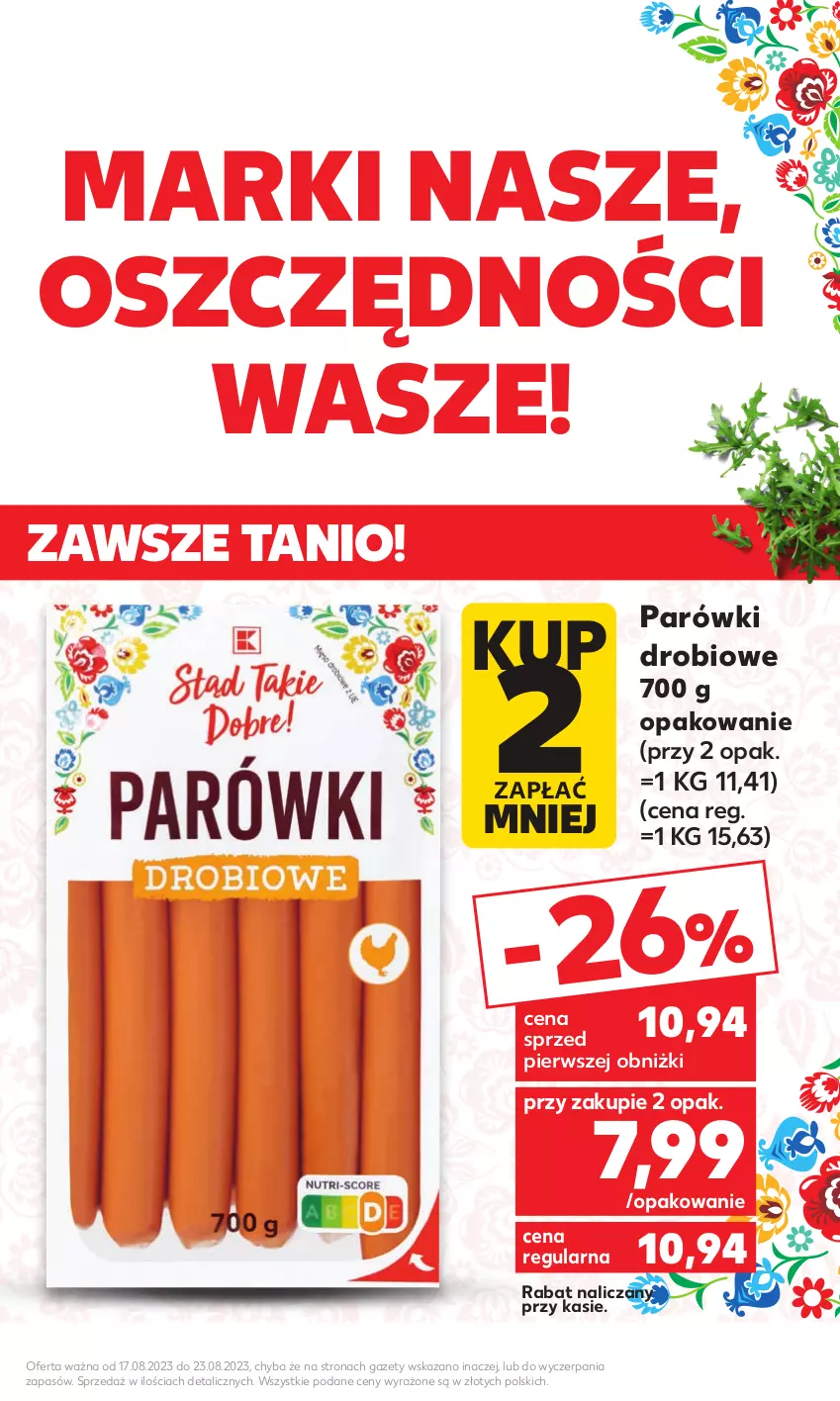 Gazetka promocyjna Kaufland - Mocny Start - ważna 21.08 do 23.08.2023 - strona 17 - produkty: Parówki