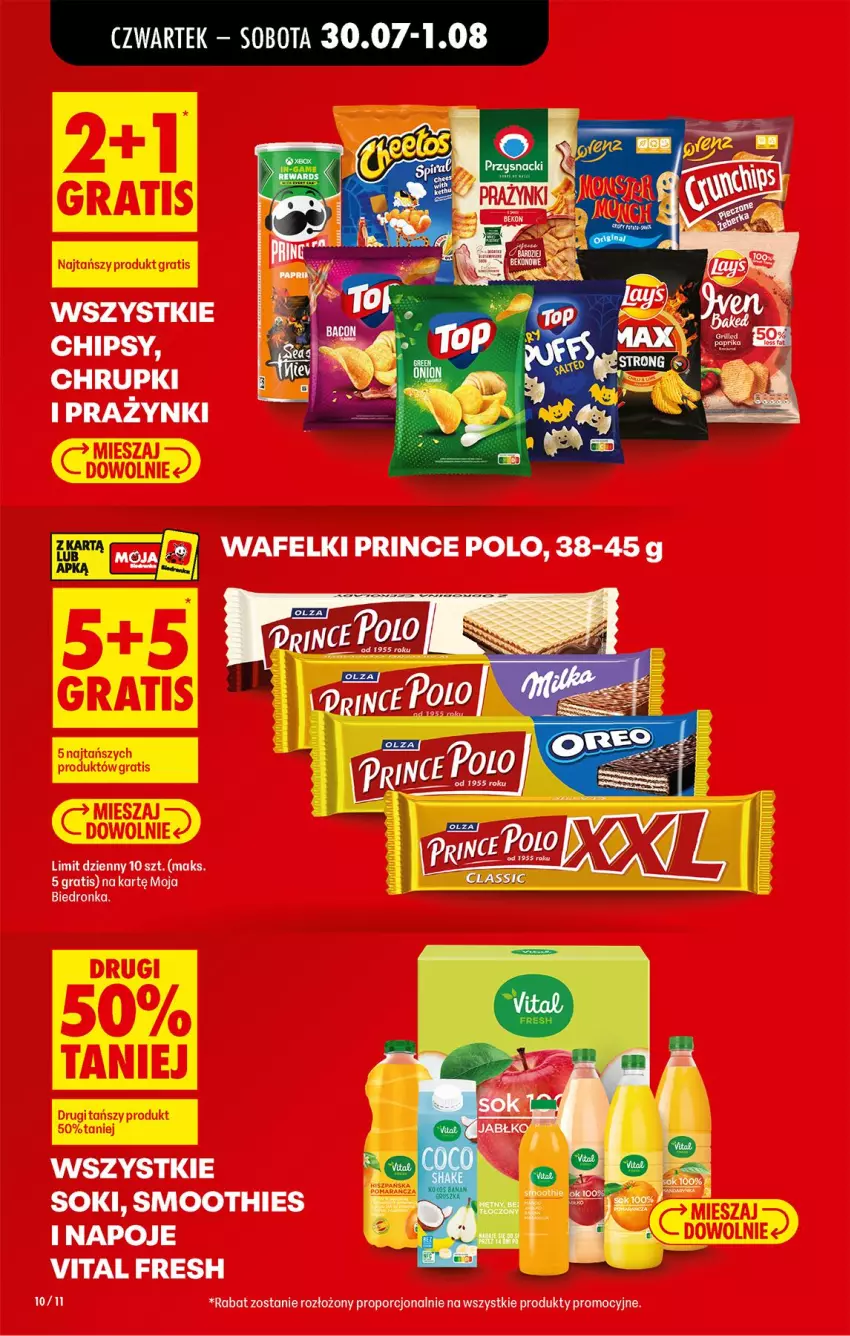 Gazetka promocyjna Biedronka - Od Czwartku - ważna 30.07 do 01.08.2026 - strona 14 - produkty: Chipsy, Chrupki, Napoje, Por, Smoothie, Sok