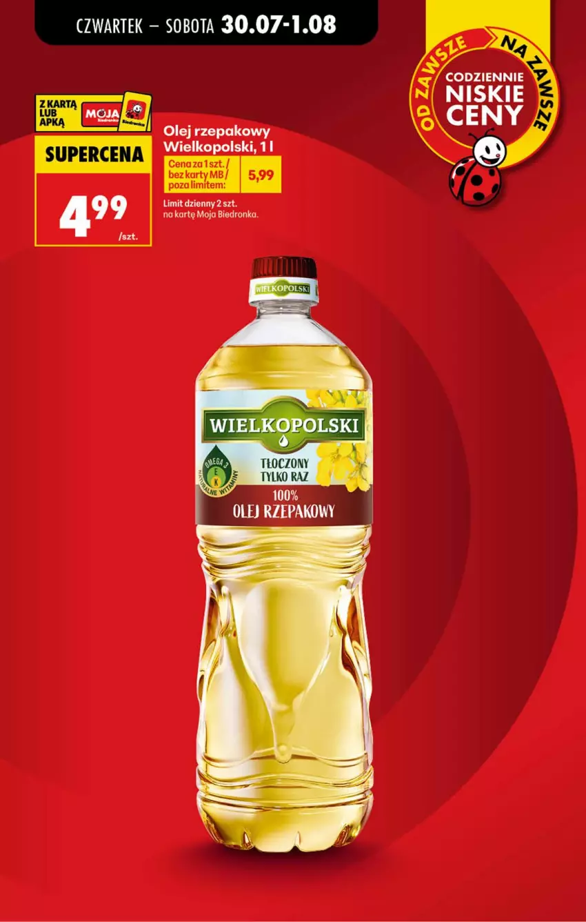 Gazetka promocyjna Biedronka - Od Czwartku - ważna 30.07 do 01.08.2026 - strona 2 - produkty: Olej, Olej rzepakowy