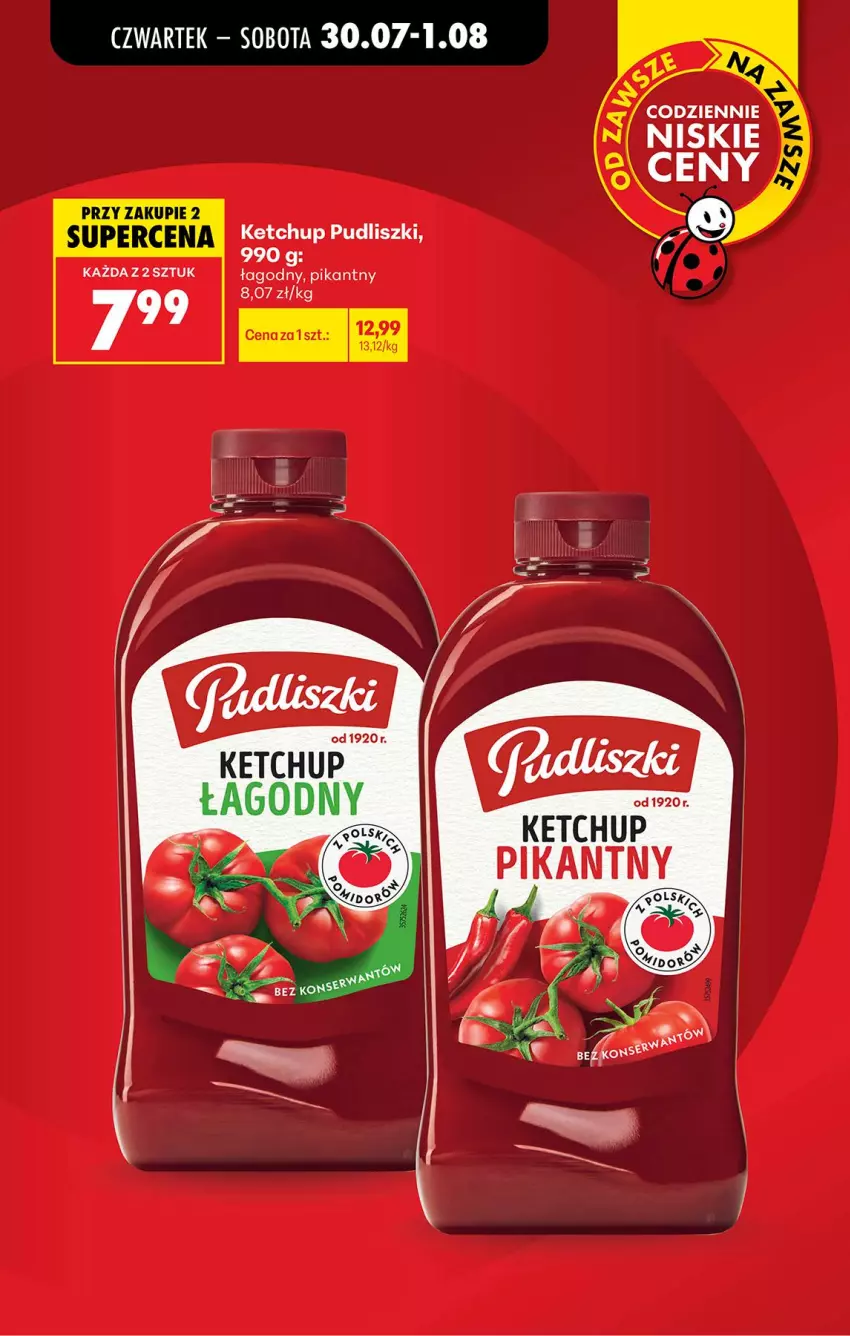 Gazetka promocyjna Biedronka - Od Czwartku - ważna 30.07 do 01.08.2026 - strona 3 - produkty: Ketchup, Pudliszki, Tago