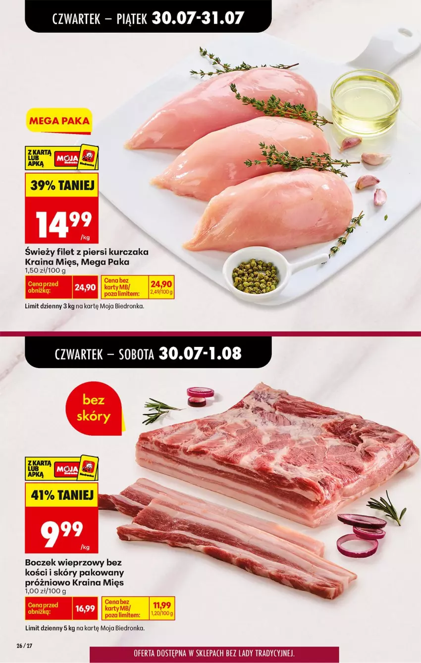 Gazetka promocyjna Biedronka - Od Czwartku - ważna 30.07 do 01.08.2026 - strona 36 - produkty: Boczek, Boczek wieprzowy, Filet z piersi kurczaka, Kurczak