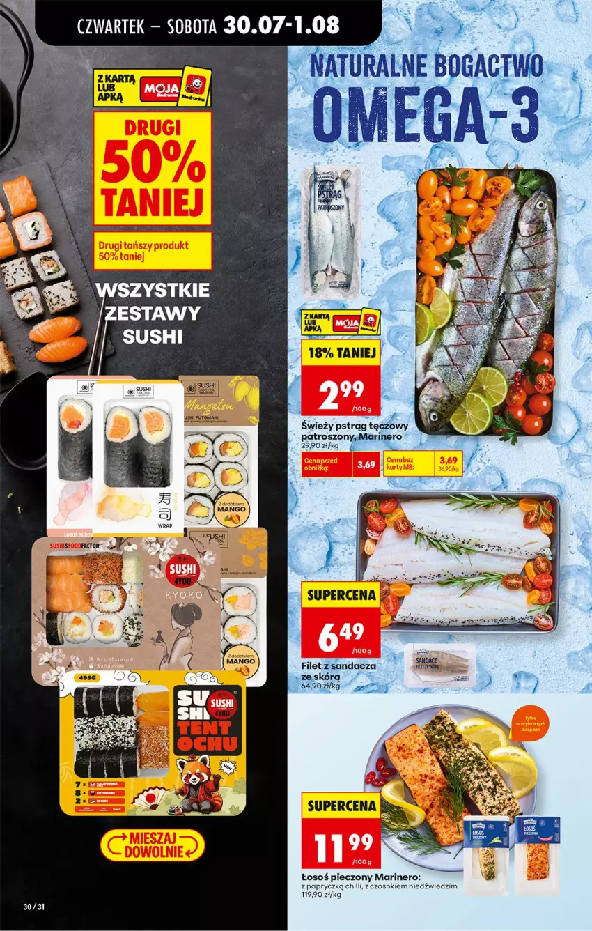 Gazetka promocyjna Biedronka - Od Czwartku - ważna 30.07 do 01.08.2026 - strona 40 - produkty: Koc, Piec, Pstrąg, Sandacz, Sushi