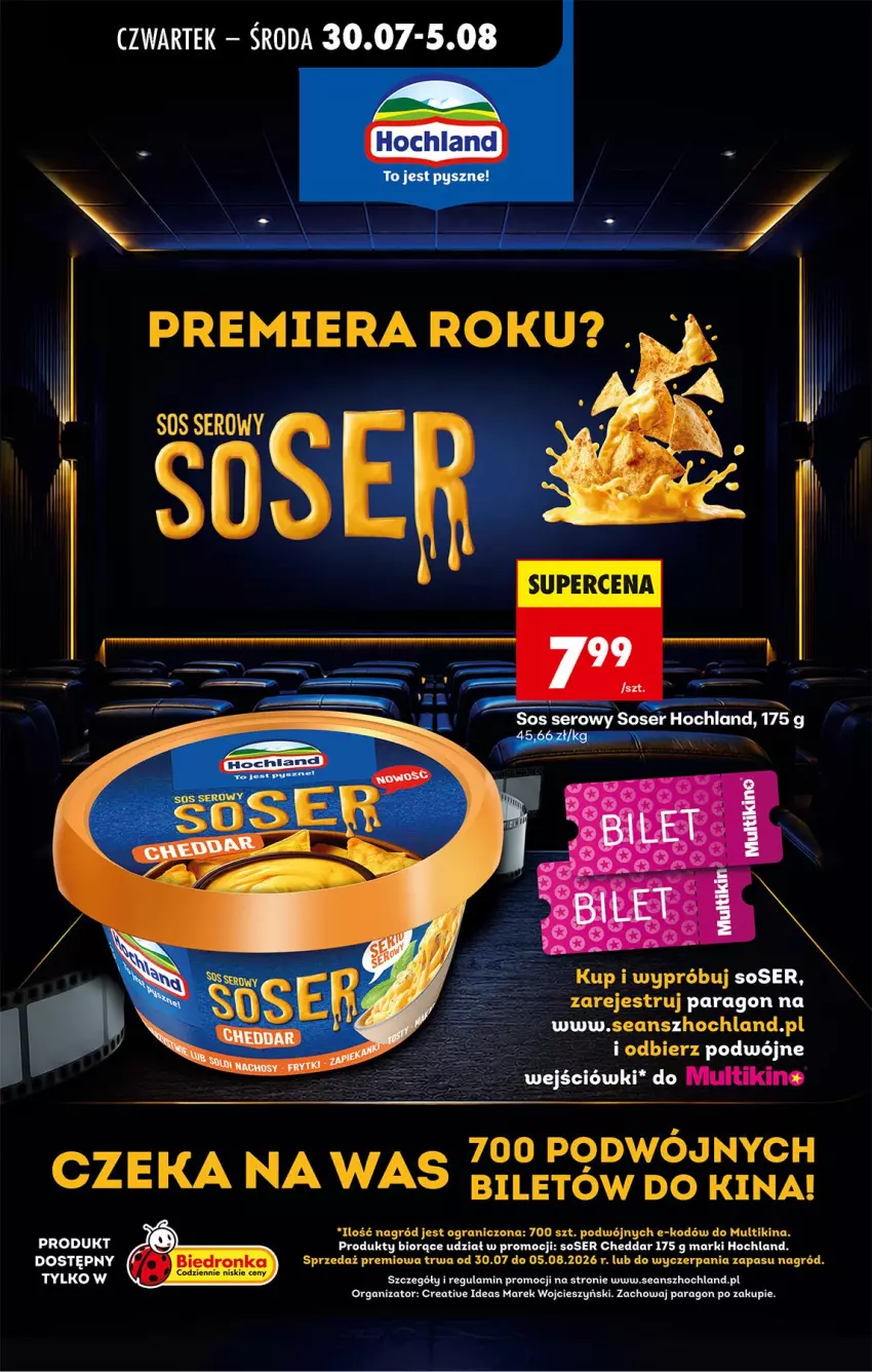 Gazetka promocyjna Biedronka - Od Czwartku - ważna 30.07 do 01.08.2026 - strona 49 - produkty: Cheddar, Hochland, Ser, Sos
