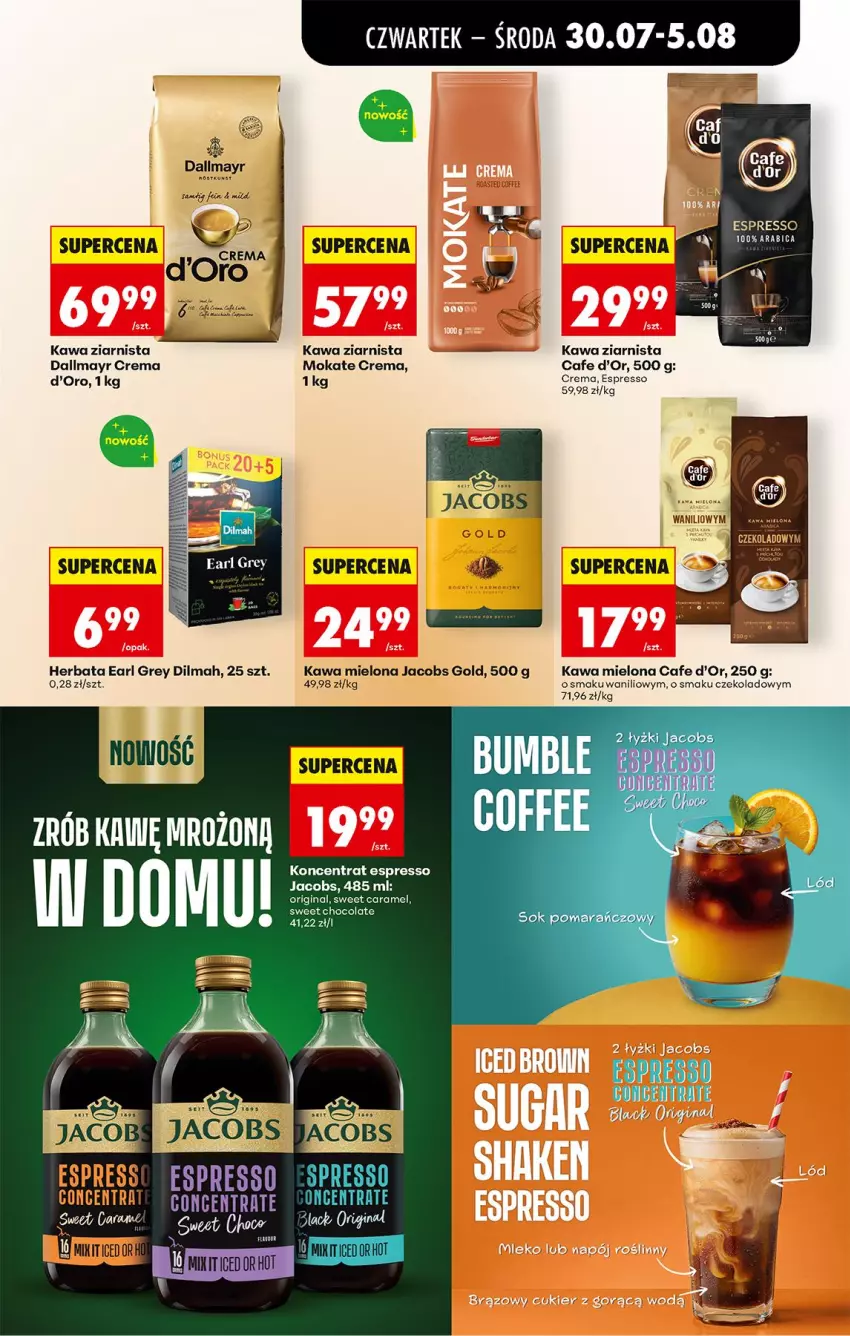 Gazetka promocyjna Biedronka - Od Czwartku - ważna 30.07 do 01.08.2026 - strona 61 - produkty: Dallmayr, Dilmah, Earl Grey, Fa, Gin, Herbata, Jacobs, Kawa, Kawa mielona, Kawa ziarnista, Sok, Sok pomarańczowy
