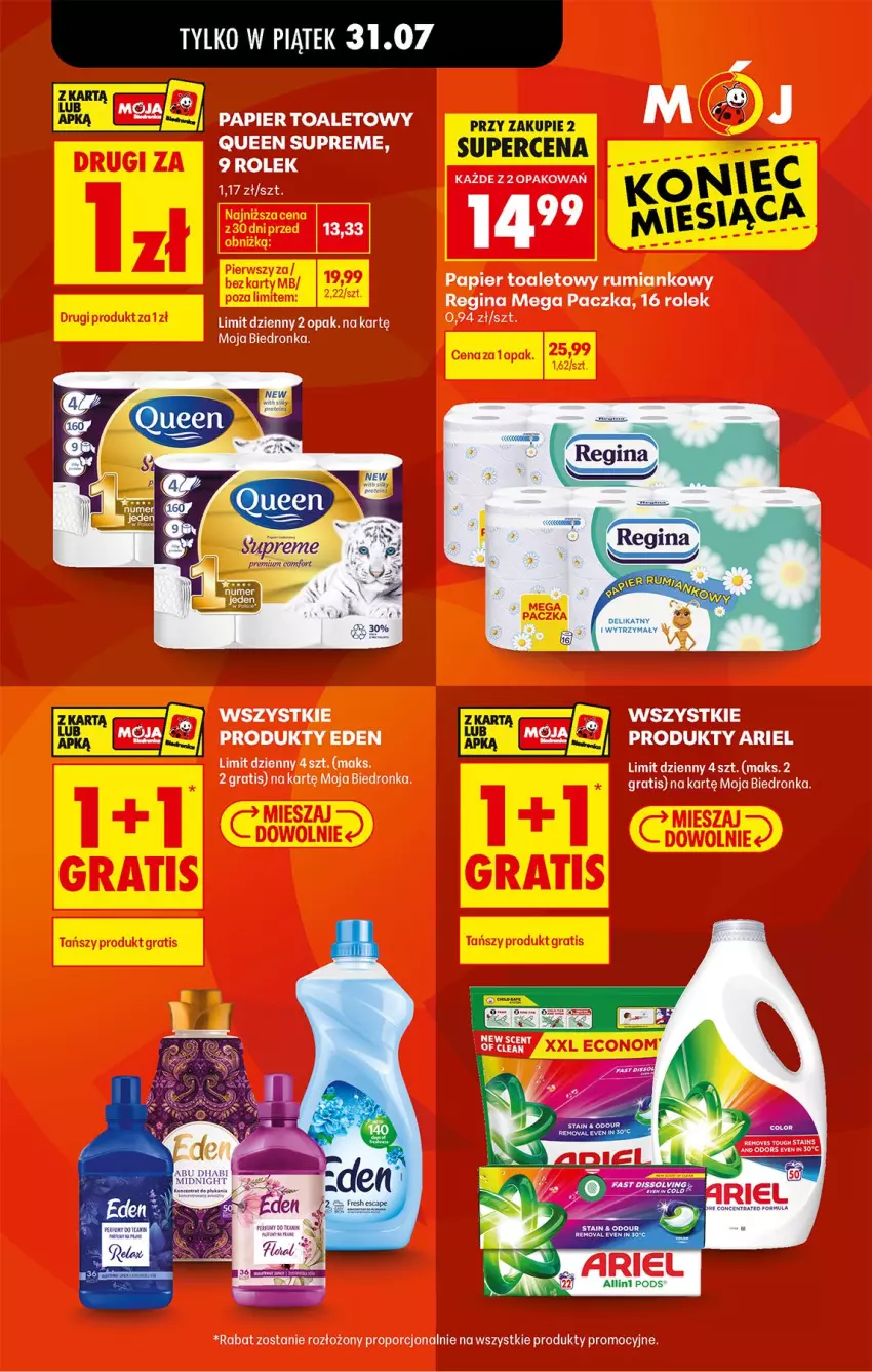 Gazetka promocyjna Biedronka - Od Czwartku - ważna 30.07 do 01.08.2026 - strona 7 - produkty: Ariel, Gin, Gra, LG, Papier, Papier toaletowy, Rum