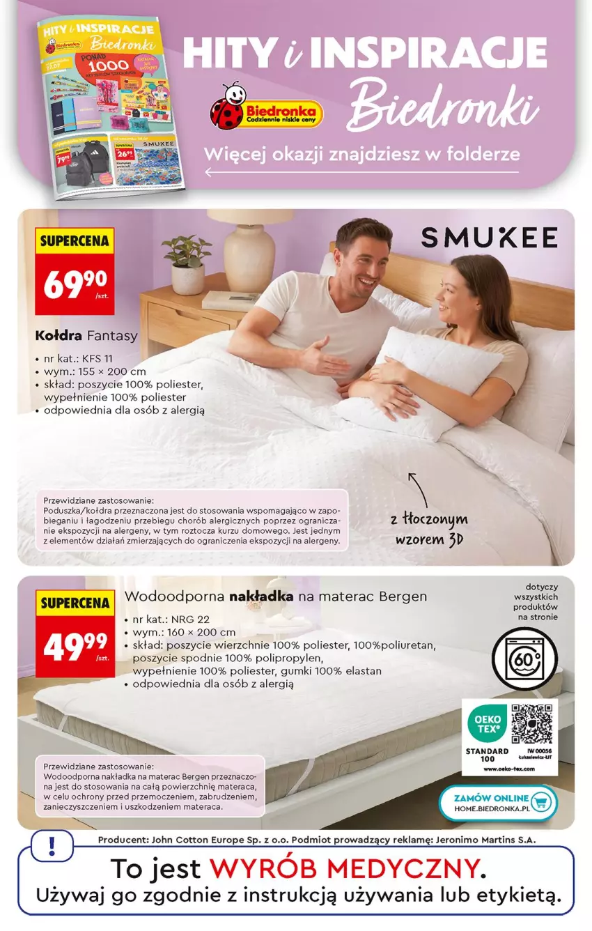 Gazetka promocyjna Biedronka - Od Czwartku - ważna 30.07 do 01.08.2026 - strona 76 - produkty: Fa, Fanta, Gra, Kołdra, Materac, Poduszka, Por, Spodnie, Tera