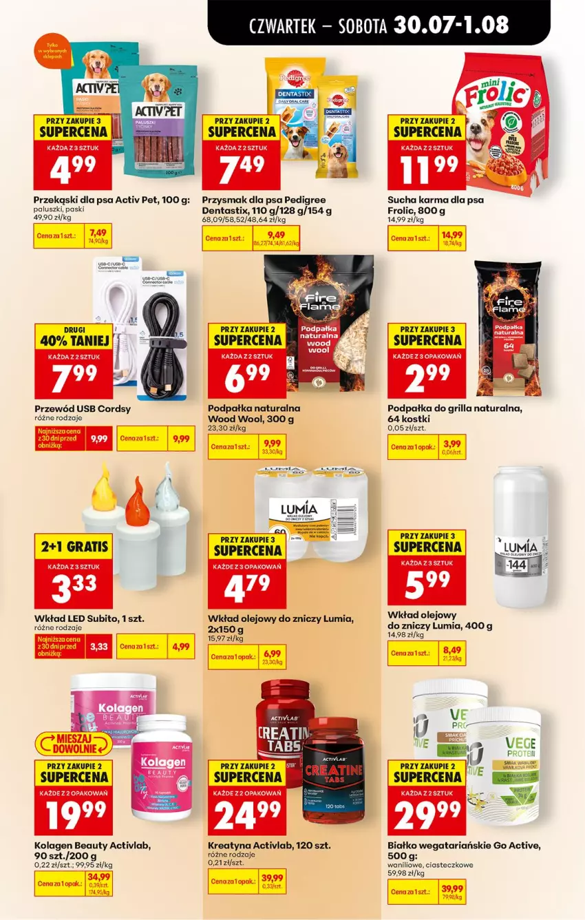 Gazetka promocyjna Biedronka - Od Czwartku - ważna 30.07 do 01.08.2026 - strona 79 - produkty: Fa, Gra, Grill, Kolagen, Olej, Pedigree, Przekąski dla psa, Przewód, Przysmak dla psa, Sucha karma, Wkład olejowy, Znicz