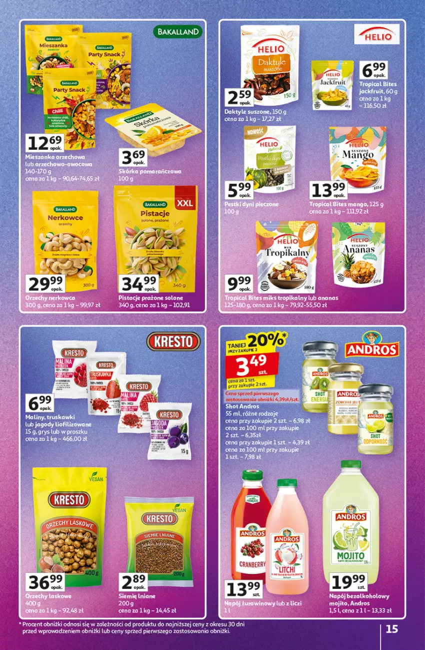 Gazetka promocyjna Auchan - Znane marki duży wybór Hipermarket - ważna 16.10 do 22.10.2025 - strona 15 - produkty: Bakalland, Helio, Mango, Moda, Por