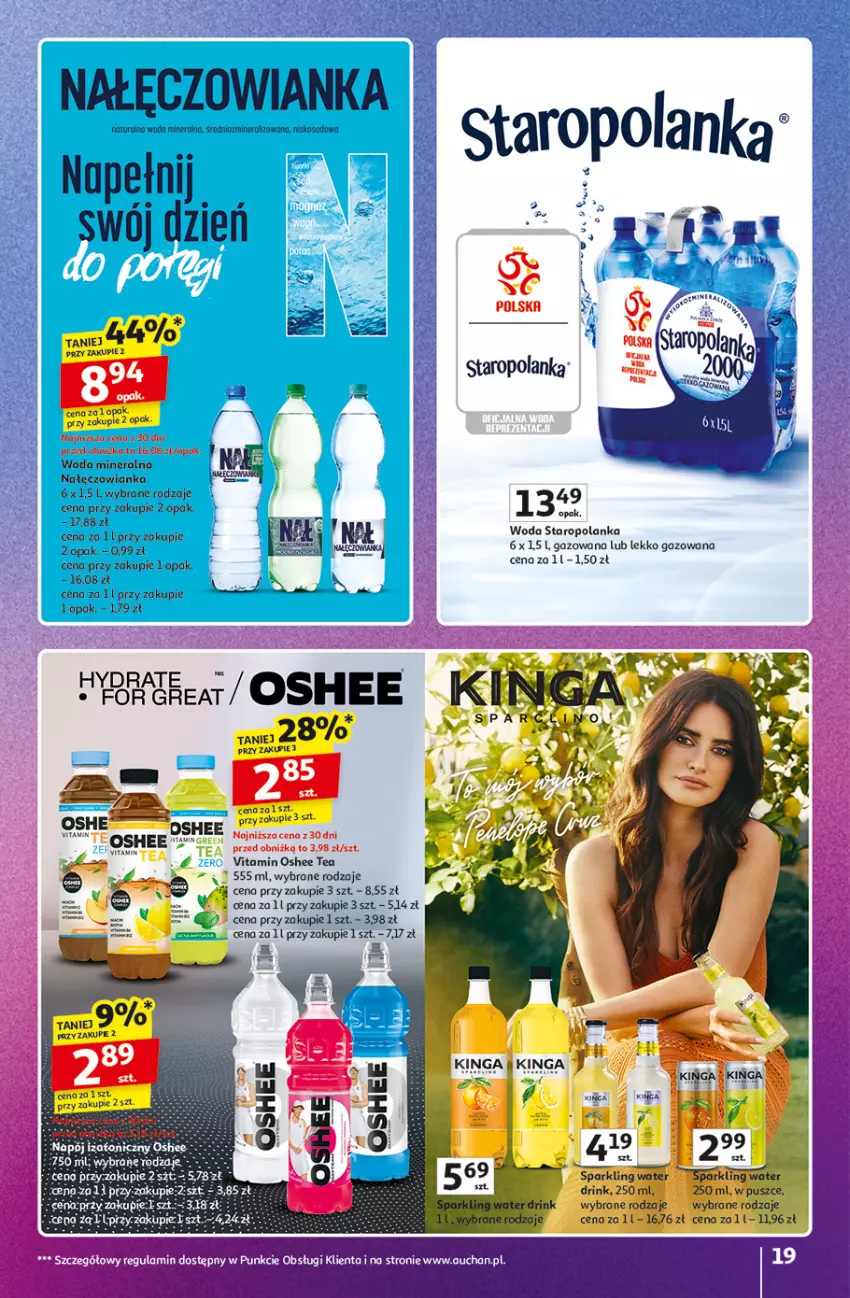 Gazetka promocyjna Auchan - Znane marki duży wybór Hipermarket - ważna 16.10 do 22.10.2025 - strona 19 - produkty: Fa, Nałęczowianka, Oshee, Staropolanka, Woda, Woda mineralna
