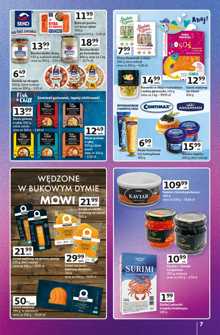 Gazetka promocyjna Auchan - Znane marki duży wybór Hipermarket - ważna 16.10 do 22.10.2025 - strona 7 - produkty: Ba!, Danie gotowe, Koc, Krewetki, Olej, Por, Ryba, Ryba po grecku, Sos, Surimi, Tuńczyk