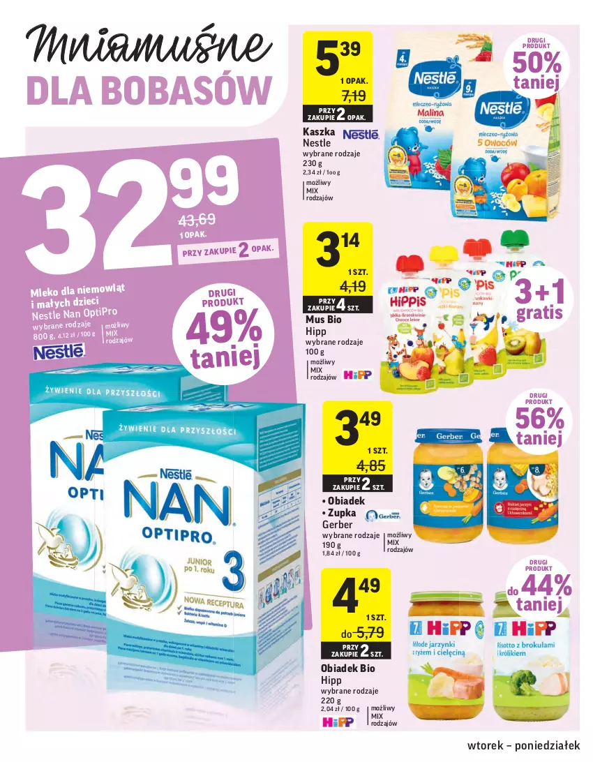 Gazetka promocyjna Intermarche - Świeżo tanio - ważna 02.02 do 09.02.2021 - strona 32 - produkty: Gerber, Gra, HiPP, Mleko, Mus, NAN Optipro