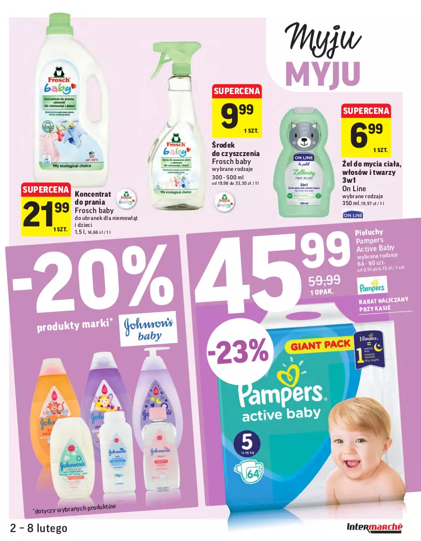 Gazetka promocyjna Intermarche - Świeżo tanio - ważna 02.02 do 09.02.2021 - strona 33 - produkty: Dzieci, Frosch, Pampers, Pieluchy