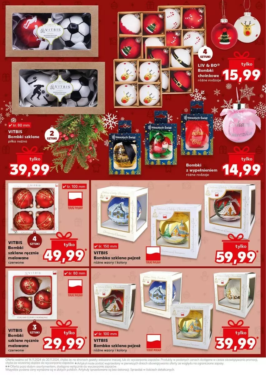 Gazetka promocyjna Kaufland - ważna 14.11 do 20.11.2024 - strona 14 - produkty: Bombki, Noż, Piłka nożna