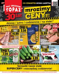 Gazetka promocyjna Topaz - Gazetka - Gazetka - ważna od 26.07 do 26.07.2023 - strona 1 - produkty: Piwo, Lubella, Makaron, Top, Por, Bell, Perła, Bella, Masło