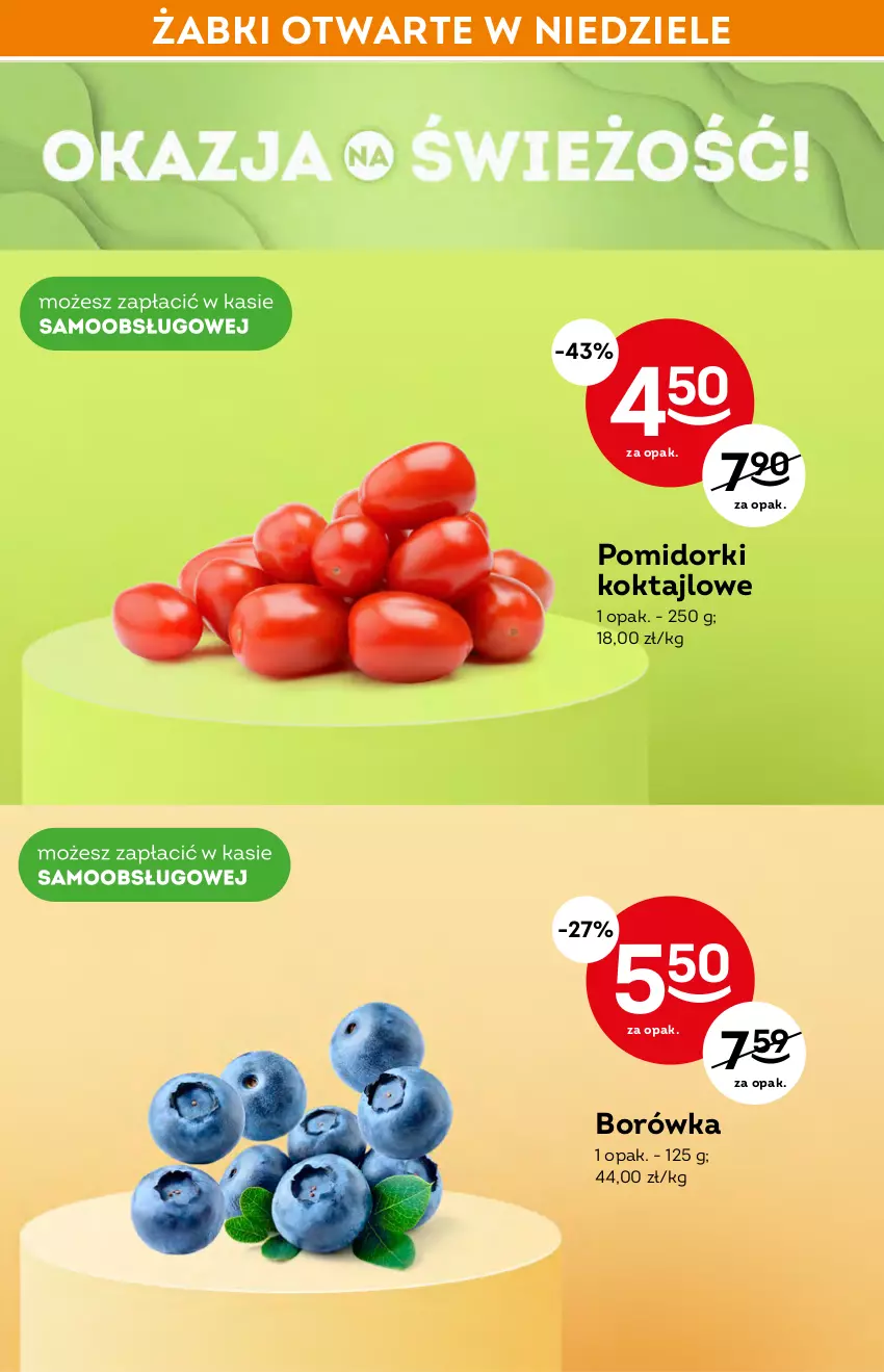 Gazetka promocyjna Żabka - ważna 18.05 do 24.05.2022 - strona 24 - produkty: Borówka, Pomidorki