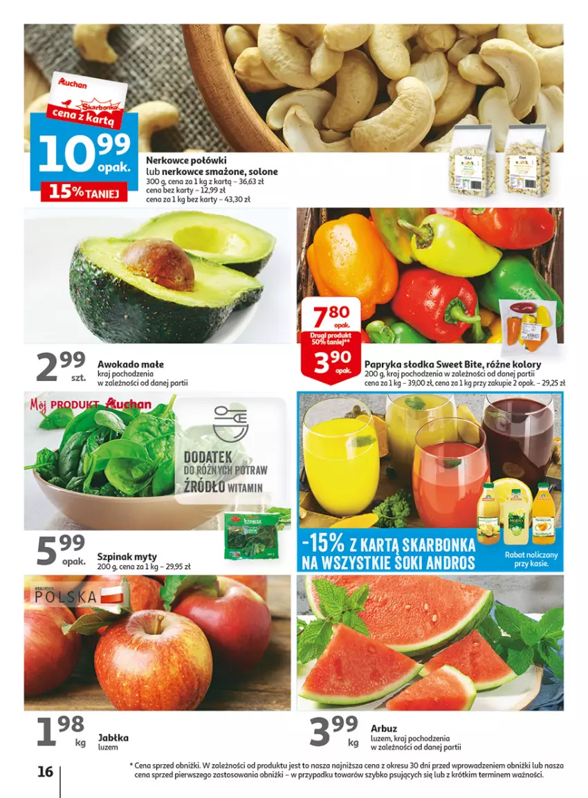 Gazetka promocyjna Auchan - Gazetka Wielkie majowe odkrycia cenowe część #4 Hipermarket Auchan - ważna 18.05 do 27.05.2023 - strona 16 - produkty: Jabłka, O nas, Papryka, Papryka słodka