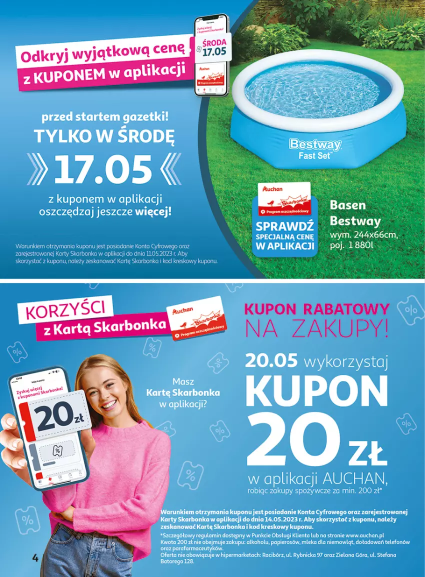 Gazetka promocyjna Auchan - Gazetka Wielkie majowe odkrycia cenowe część #4 Hipermarket Auchan - ważna 18.05 do 27.05.2023 - strona 4