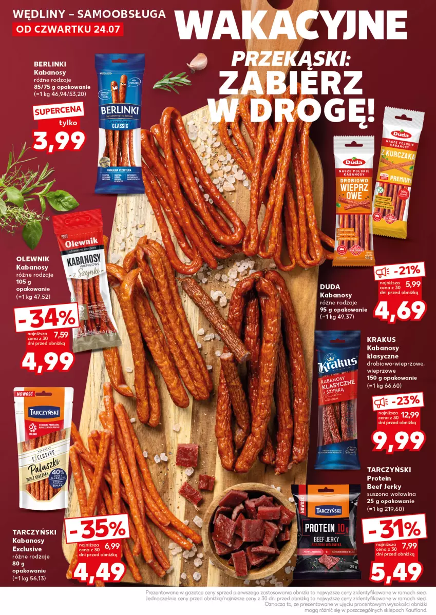 Gazetka promocyjna Kaufland - Mocny Start - ważna 28.07 do 30.07.2025 - strona 18 - produkty: Fa, Jerky, Kabanos, Olewnik, Tarczyński