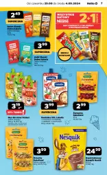 Gazetka promocyjna Netto - Netto Gazetka Food 35/24B - Gazetka - ważna od 04.09 do 04.09.2024 - strona 7 - produkty: Lubella, Mus, Gra, Nesquik, Bell, Owsianka, Dzieci, Baton, Kubuś, Bella, Kakao, Napój, Nestlé, Bakalland