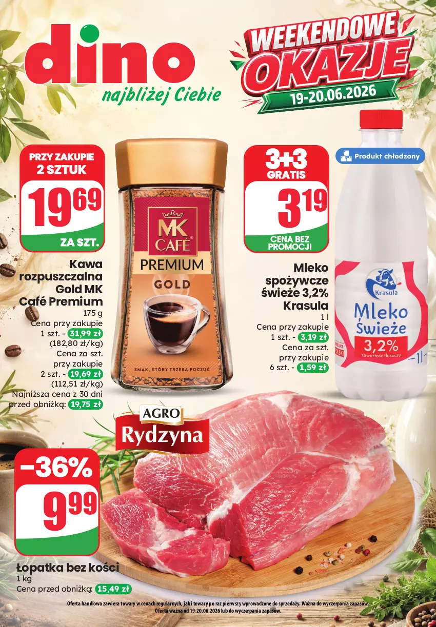 Gazetka promocyjna Dino - Katalog - Weekendowe Okazjeㅤ - ważna 19.06 do 20.06.2026 - strona 1 - produkty: Gra, Kawa, Kawa rozpuszczalna, Mleko
