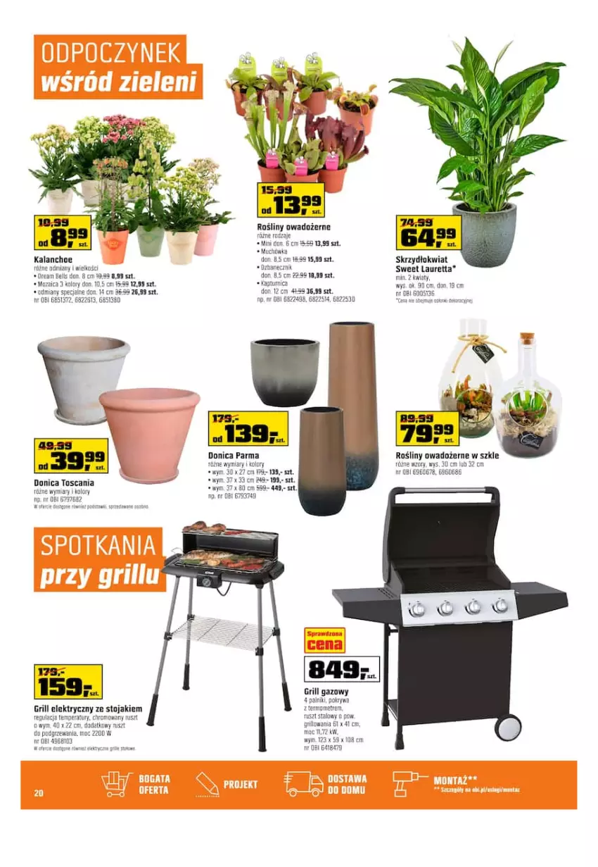 Gazetka promocyjna Obi - Gazetka OBI - ważna 29.06 do 12.07.2022 - strona 20 - produkty: Grill, Grill gazowy, Kalanchoe, Laur, Stojak, Termometr