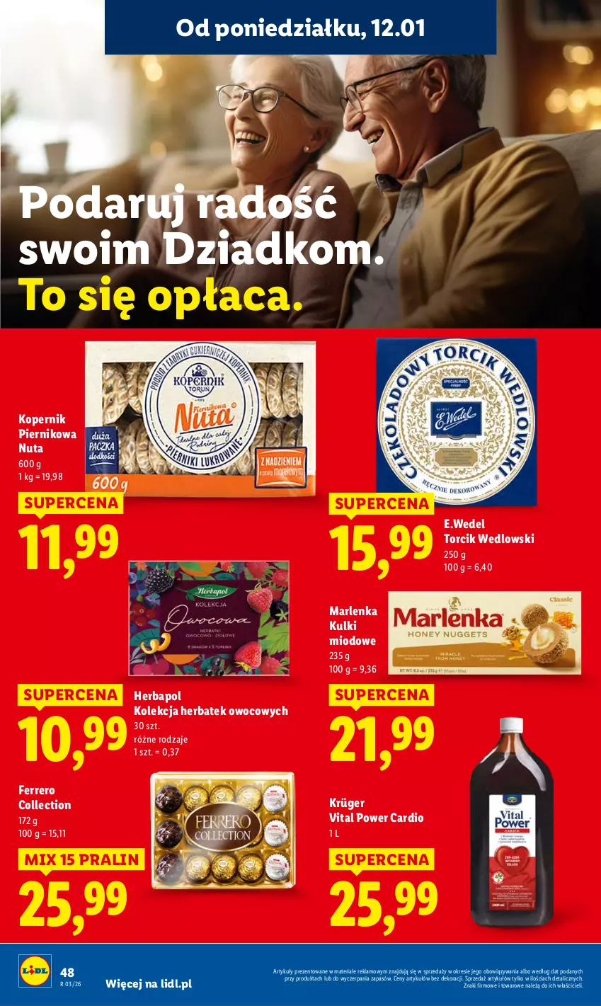 Gazetka promocyjna Lidl - GAZETKA - ważna 12.01 do 14.01.2026 - strona 48 - produkty: Ferrero, Herbapol, Piernik