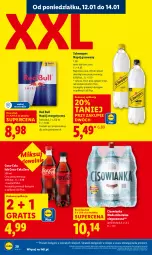 Gazetka promocyjna Lidl - GAZETKA - Gazetka - ważna od 14.01 do 14.01.2026 - strona 30 - produkty: Gra, Napój energetyczny, Red Bull, Coca-Cola, Schweppes, Napój gazowany, Woda mineralna, Woda, Napój, Cisowianka