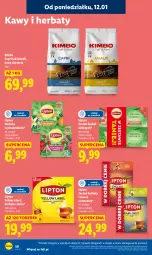 Gazetka promocyjna Lidl - GAZETKA - Gazetka - ważna od 14.01 do 14.01.2026 - strona 50 - produkty: Torebka, Kawa ziarnista, Kawa, Herbata czarna, Lipton, Herbata