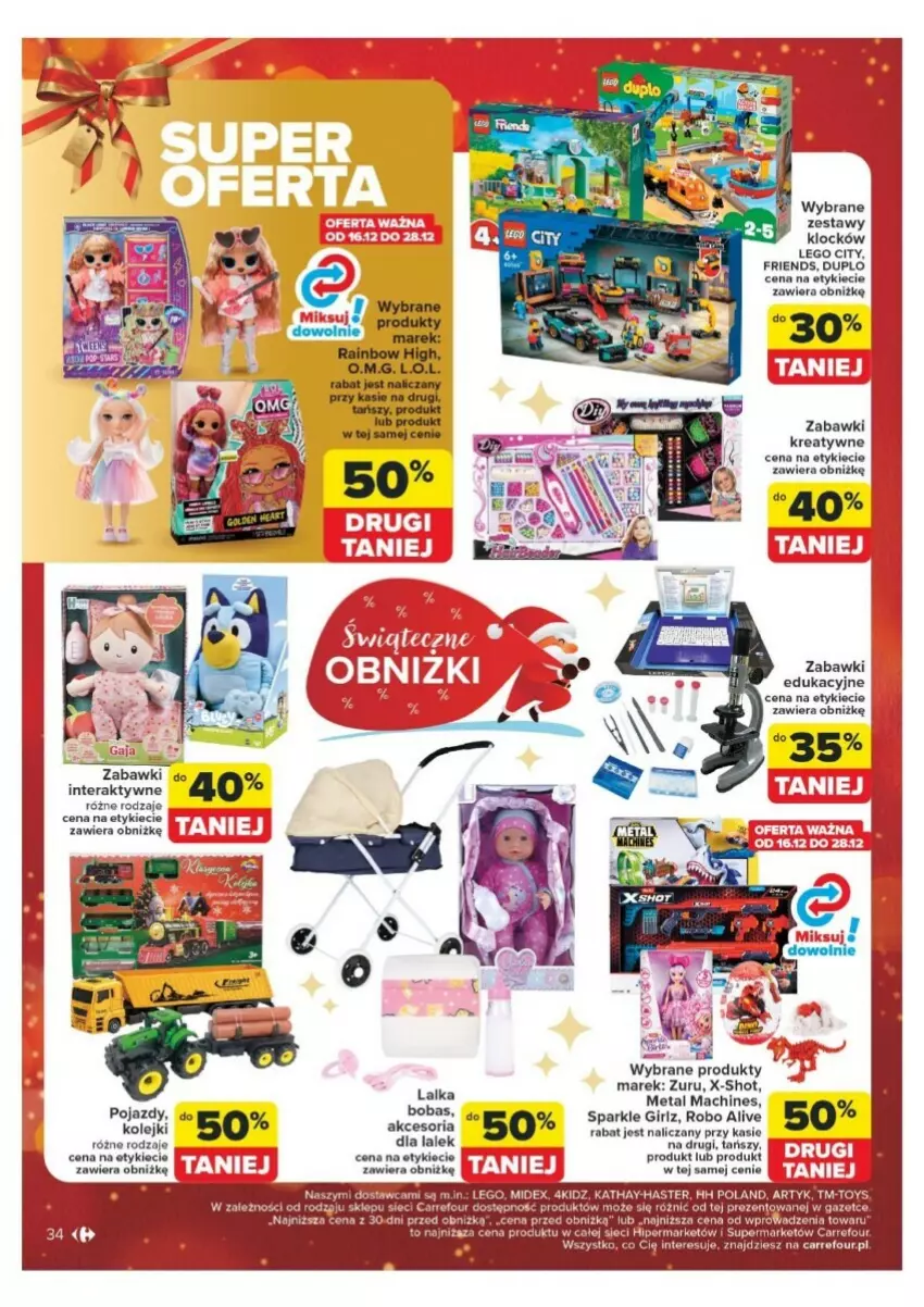 Gazetka promocyjna Carrefour - ważna 16.12 do 24.12.2024 - strona 28 - produkty: LEGO, LEGO City, Olej, Pojazd, Tera, Zabawki edukacyjne