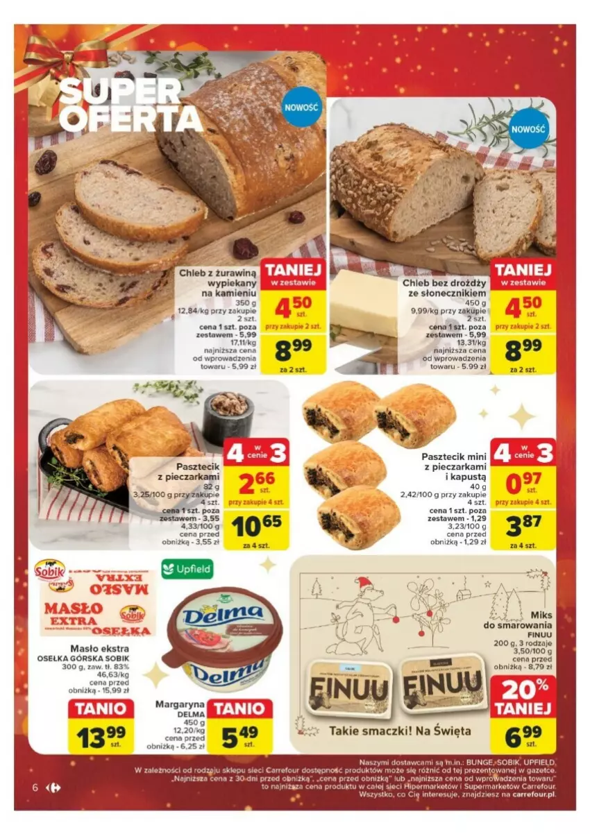 Gazetka promocyjna Carrefour - ważna 16.12 do 24.12.2024 - strona 41 - produkty: Chleb, Delma, Kapustą, Margaryna, Masło, Piec, Pieczarka