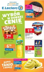 Gazetka promocyjna E Leclerc - Gazetka - ważna od 20.01 do 20.01.2024 - strona 1 - produkty: Kujawski, Jogurt owocowy, Zott, Bell, Jogurt, Toffifee, Olej rzepakowy, Bella, Woda, Jogobella, Olej, Berlinki