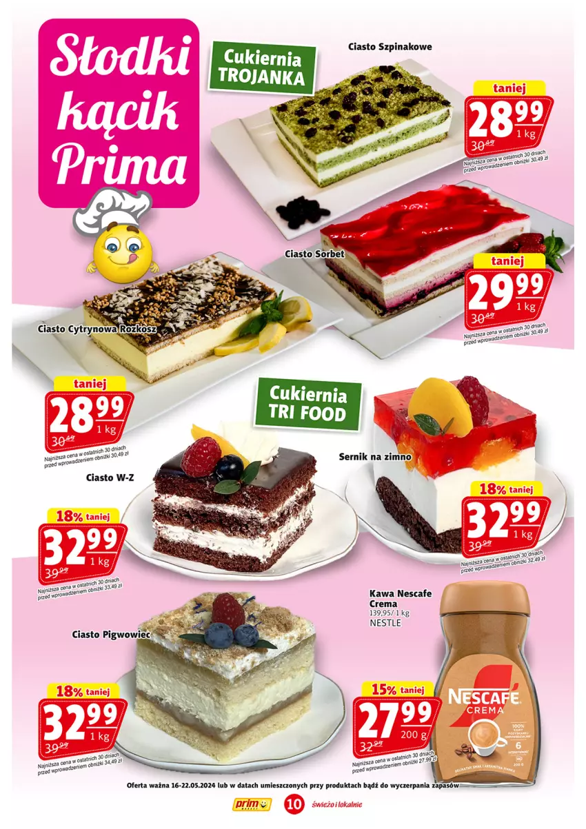 Gazetka promocyjna Prim Market - ważna 16.05 do 22.05.2024 - strona 10 - produkty: Cukier, Kawa, Szpinak