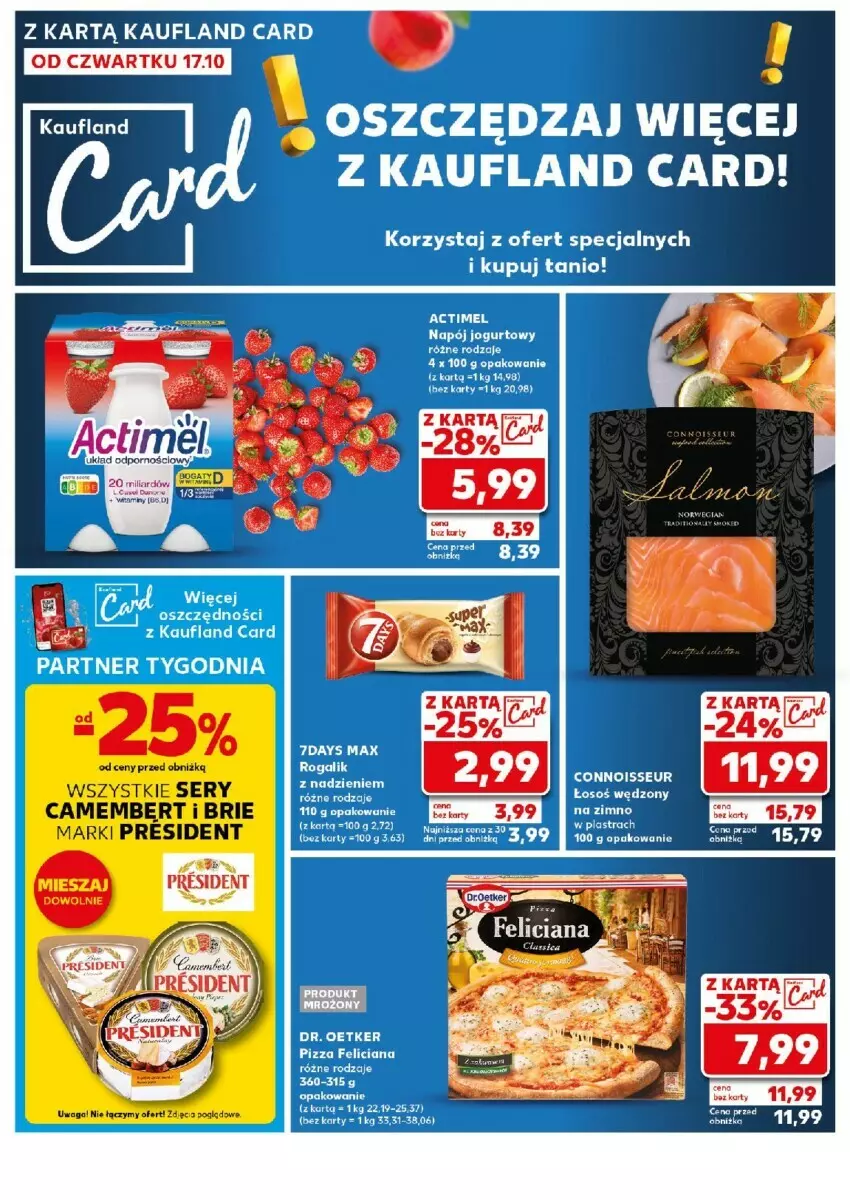 Gazetka promocyjna Kaufland - ważna 21.10 do 23.10.2024 - strona 10 - produkty: Actimel, Brie, Camembert, Dr. Oetker, Feliciana, Pizza, Por, Ser