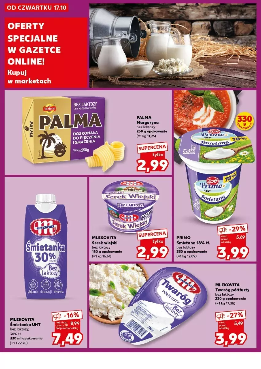 Gazetka promocyjna Kaufland - ważna 21.10 do 23.10.2024 - strona 15 - produkty: Mleko, Mlekovita, Palma, Piec, Ser, Serek, Serek wiejski